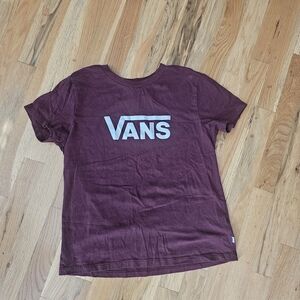 Vans Women's Maroon Short Sleeve Tee